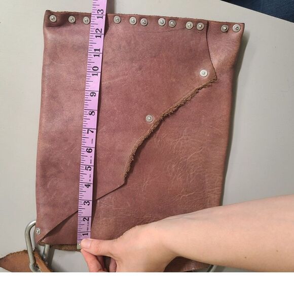 Handmade Rustic Leather Artisan Boho Crossbody Messenger Bag Satchel Hippie Punk - Picture 8 of 8
